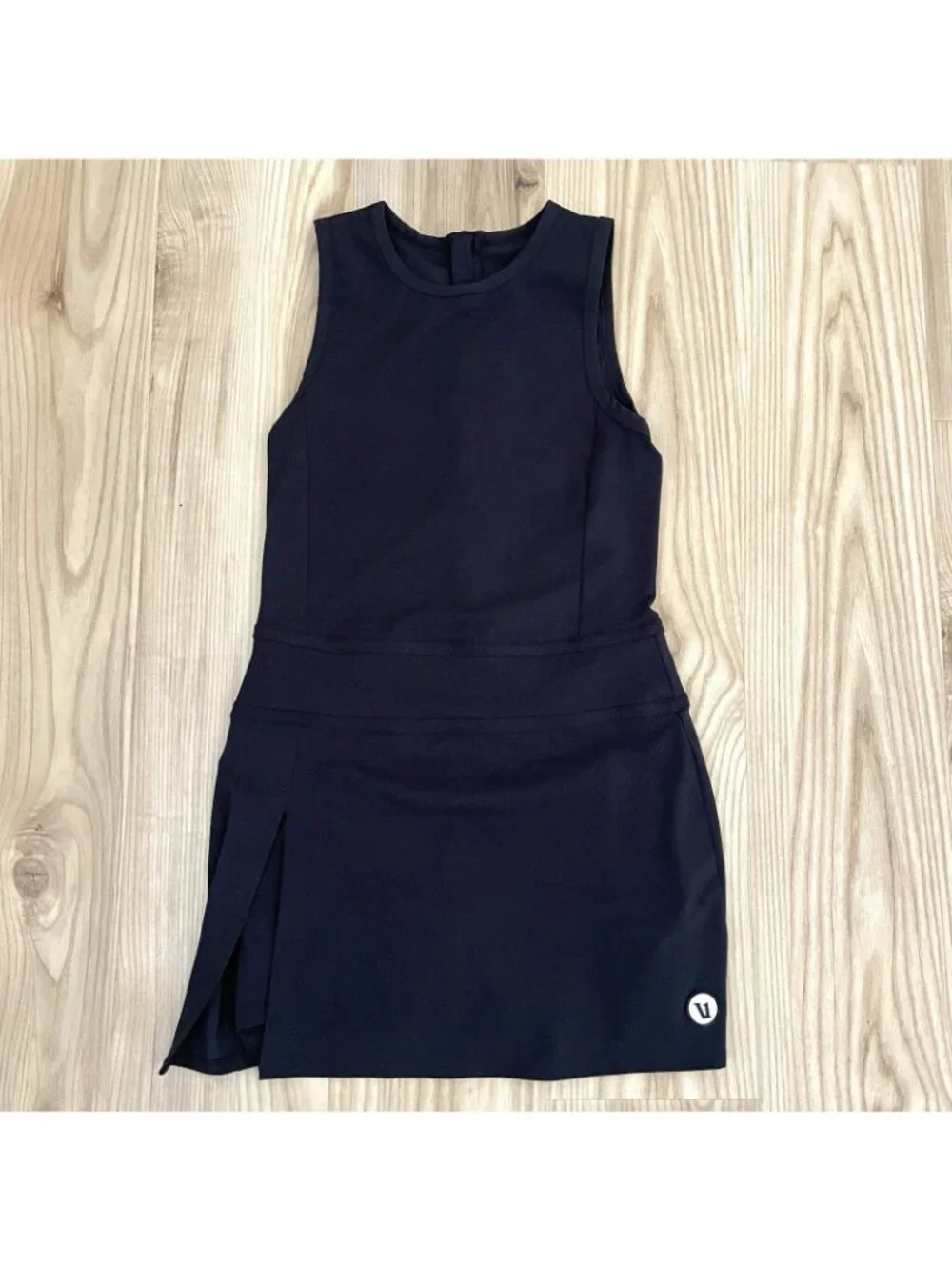 VUORI Romper Dress Active Stretch Pickleball Tennis Workout Black size Medium - Picture 2 of 9